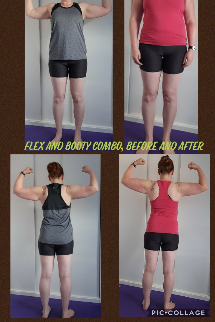 Booty and flex combo before and after, Community